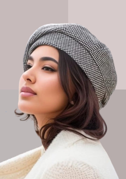 Beret femmes en noir et blanc | Cap-Chapeau