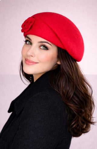 Chapeau berret chic femme en rouge | Cap-Chapeau