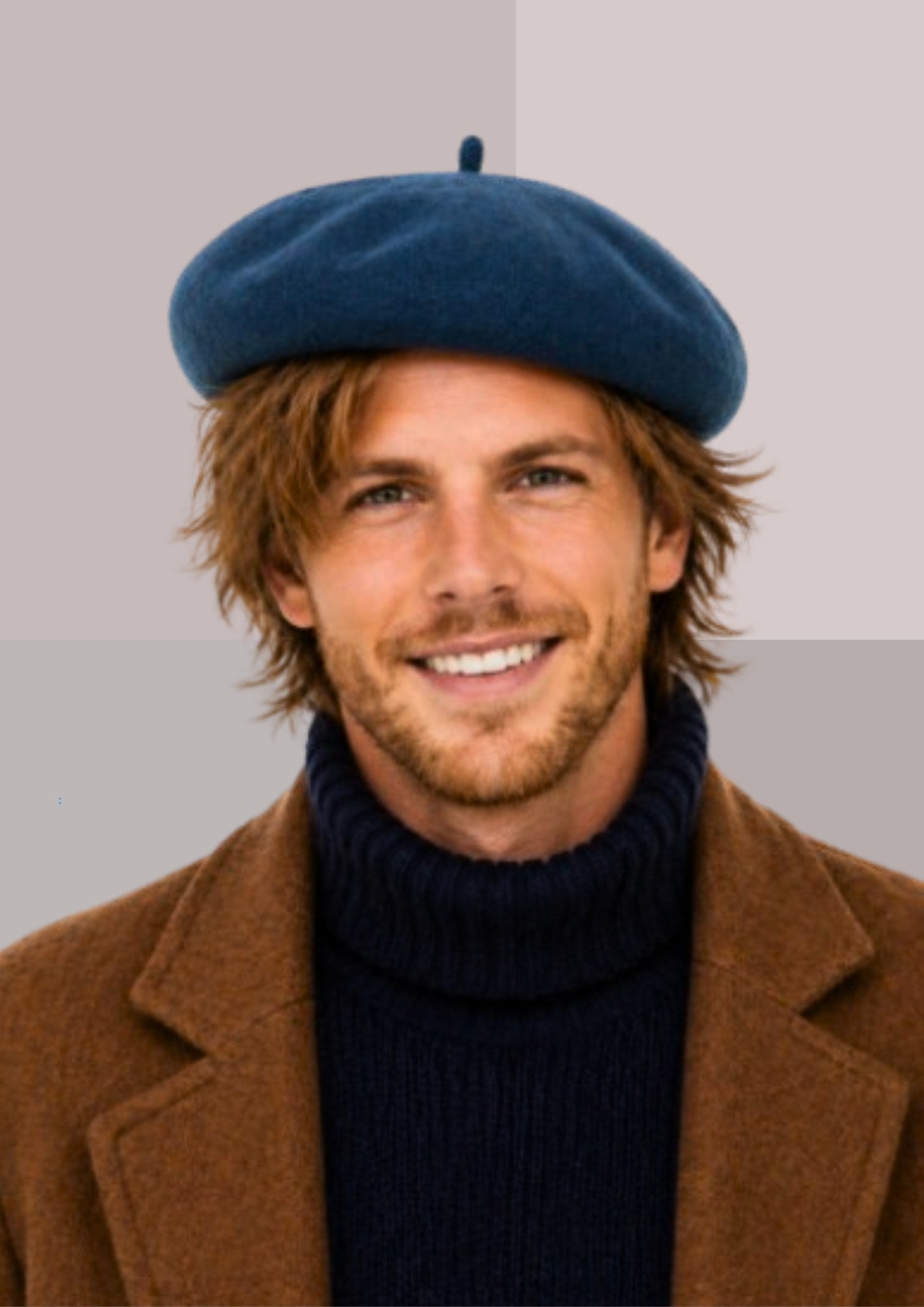 beret bleu pour homme au teint automne  | Cap-Chapeau