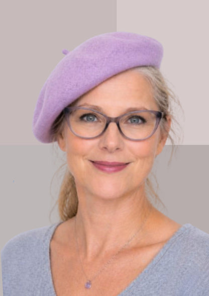 beret basque ou bearnais couleur parme pour femme au teint été - colorimétrie | Cap-Chapeau