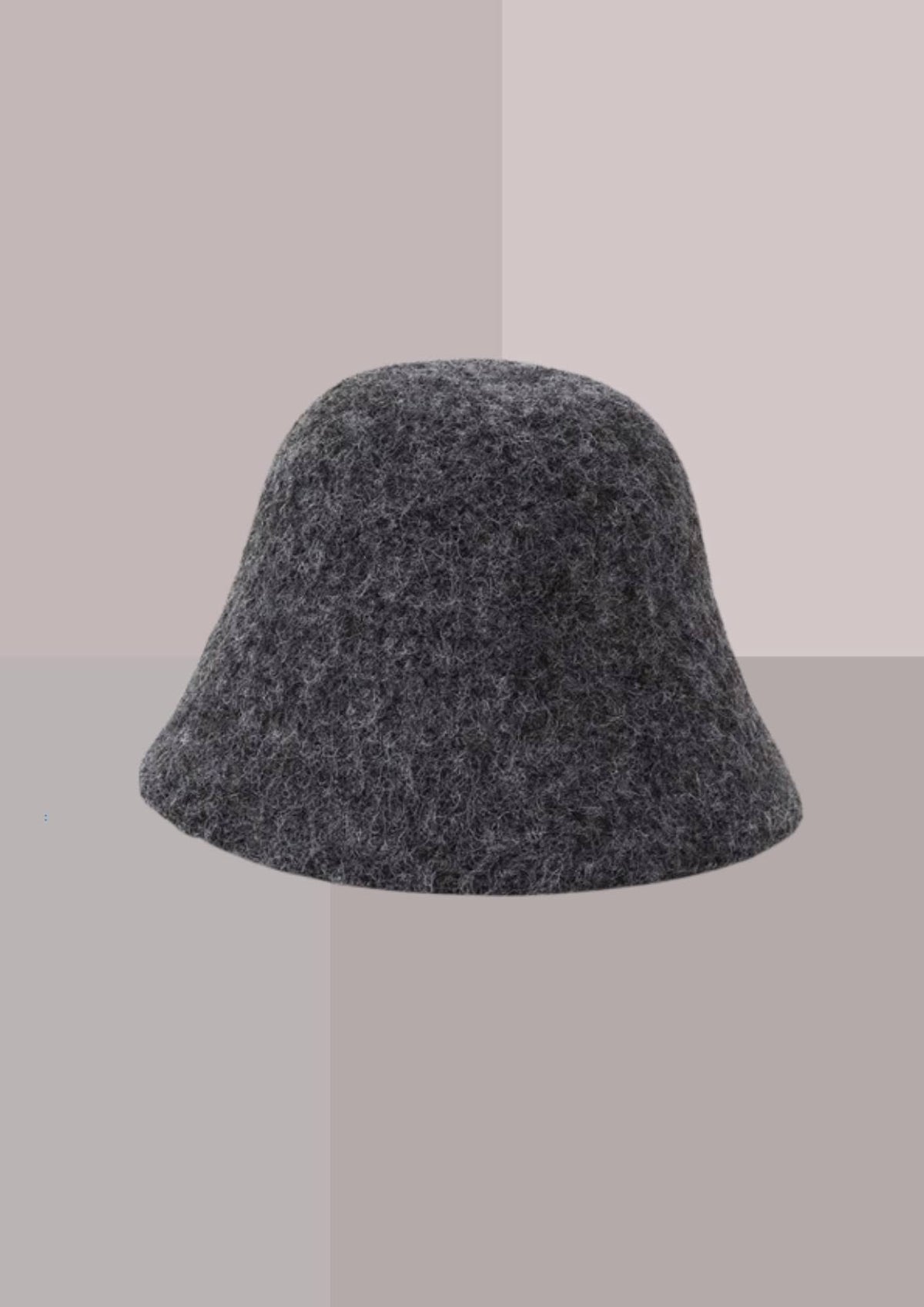 Bob femme chic gris, présenté seul, vue produit détaillant sa matière texturée, sa calotte arrondie et son bord souple | Cap-Chapeau