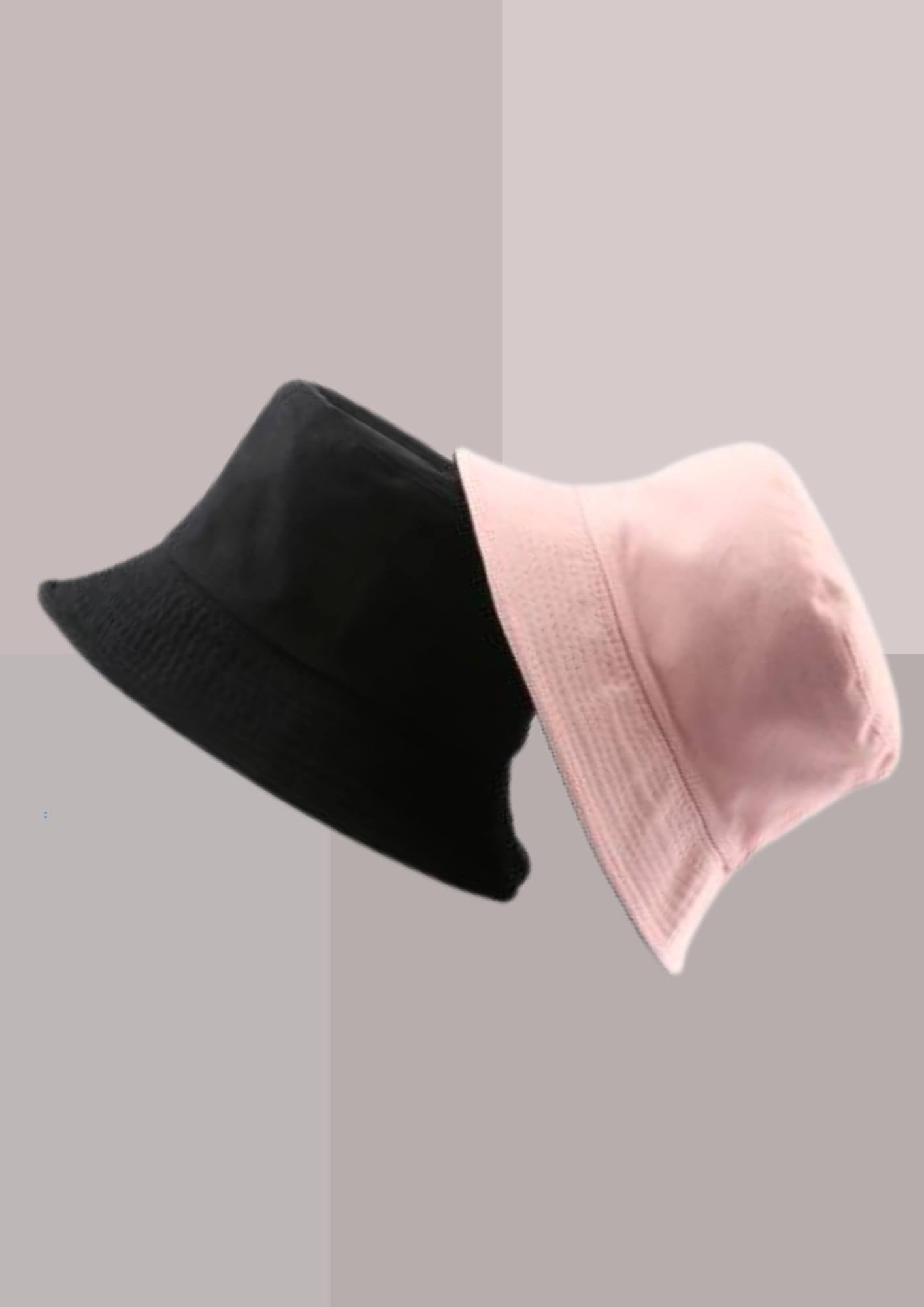 Bob Réversible Rose et Noir |Cap-Chapeau