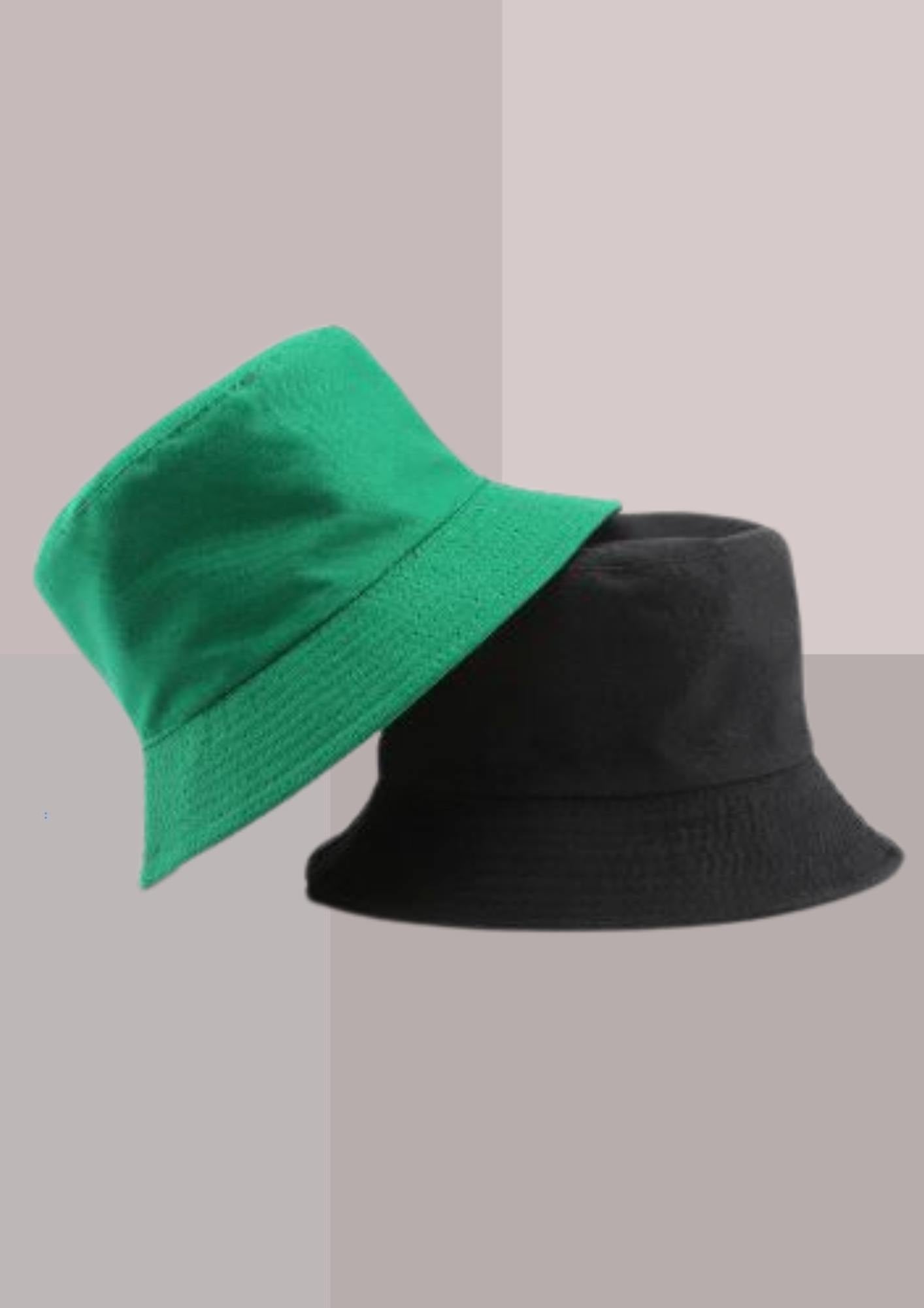 Bob Reversible Vert et Noir | Cap-Chapeau