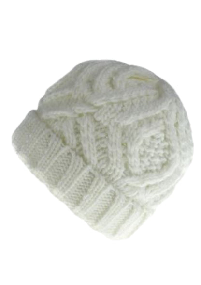 BONNET FEMME BLANC, CHAPEAU HIVERNAL CHIC