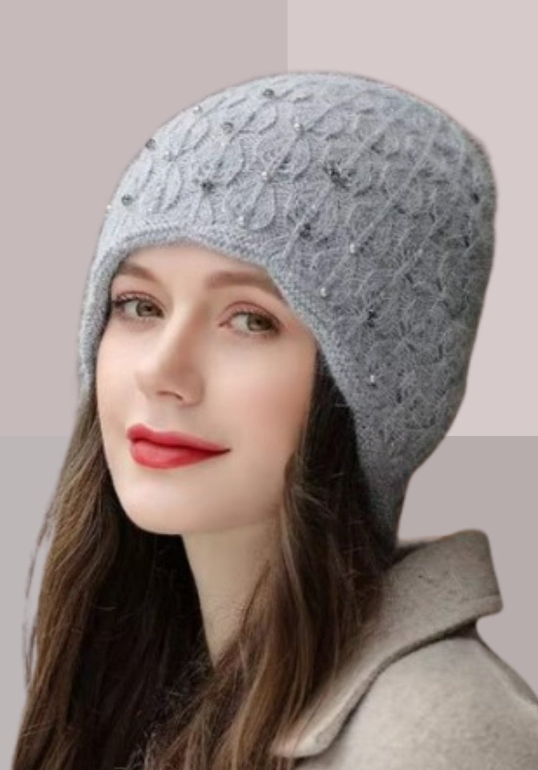 Bonnet chaud femme gris  | Cap-Chapeau