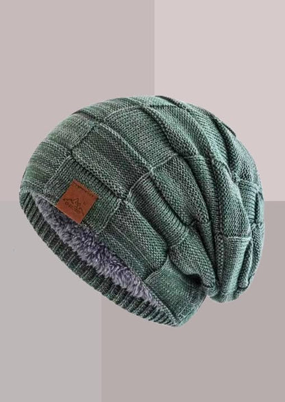 Bonnet doublure polaire - vert amande | Cap-Chapeau