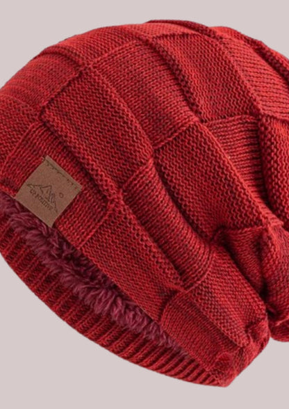 Femme Polaire Rouge Foncé Doublé Chapeau Cloche Femme Polaire Rouge Foncé Doublé Chapeau Cloche