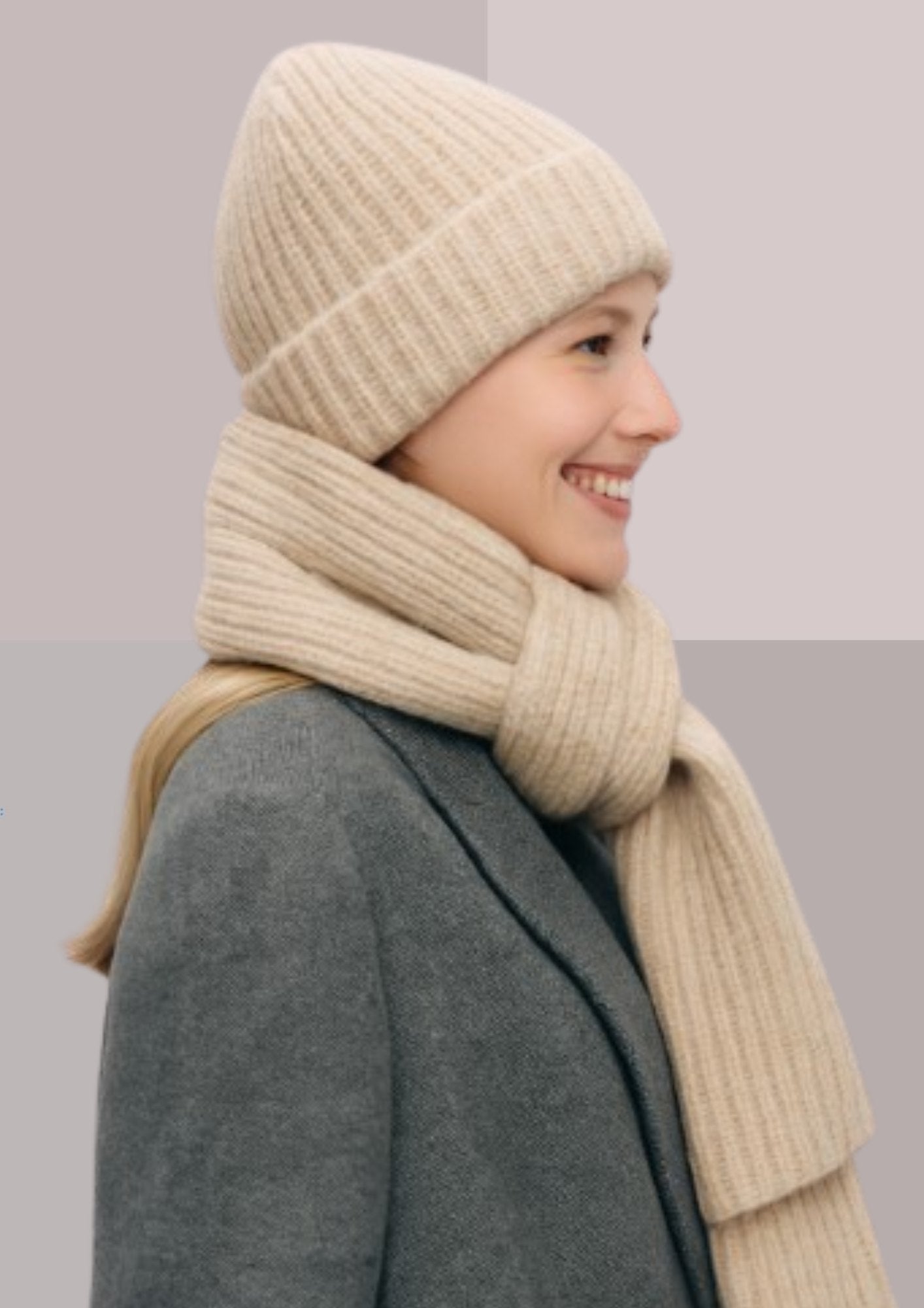 Echarpes et bonnets creme | Cap-Chapeau