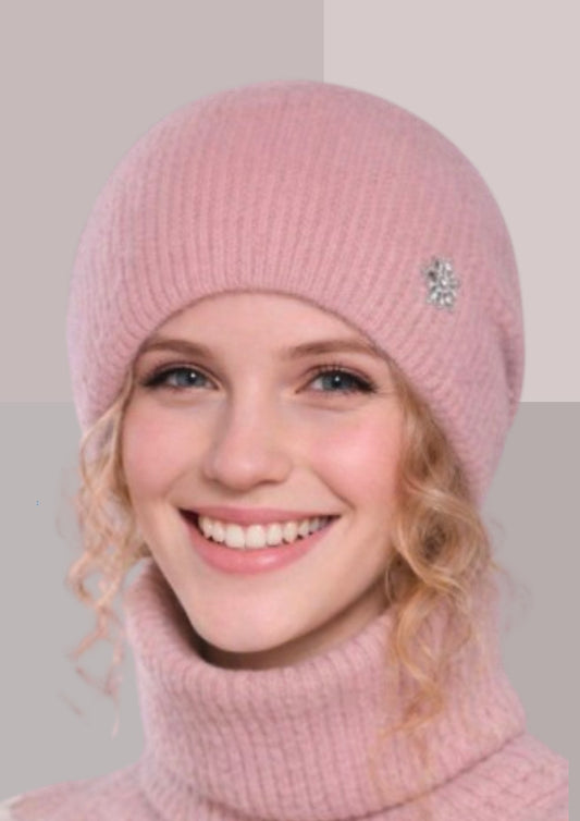 Bonnet d'hiver pour femme chic en rose | Cap-Chapeau