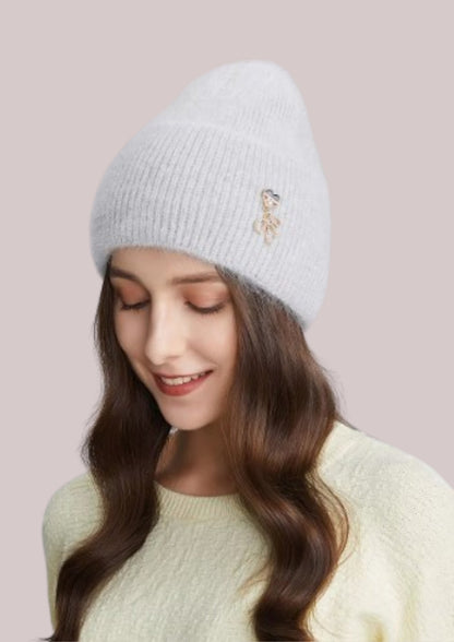 Bonnet Chic gris Ski Fantaisie  | Cap-Chapeau