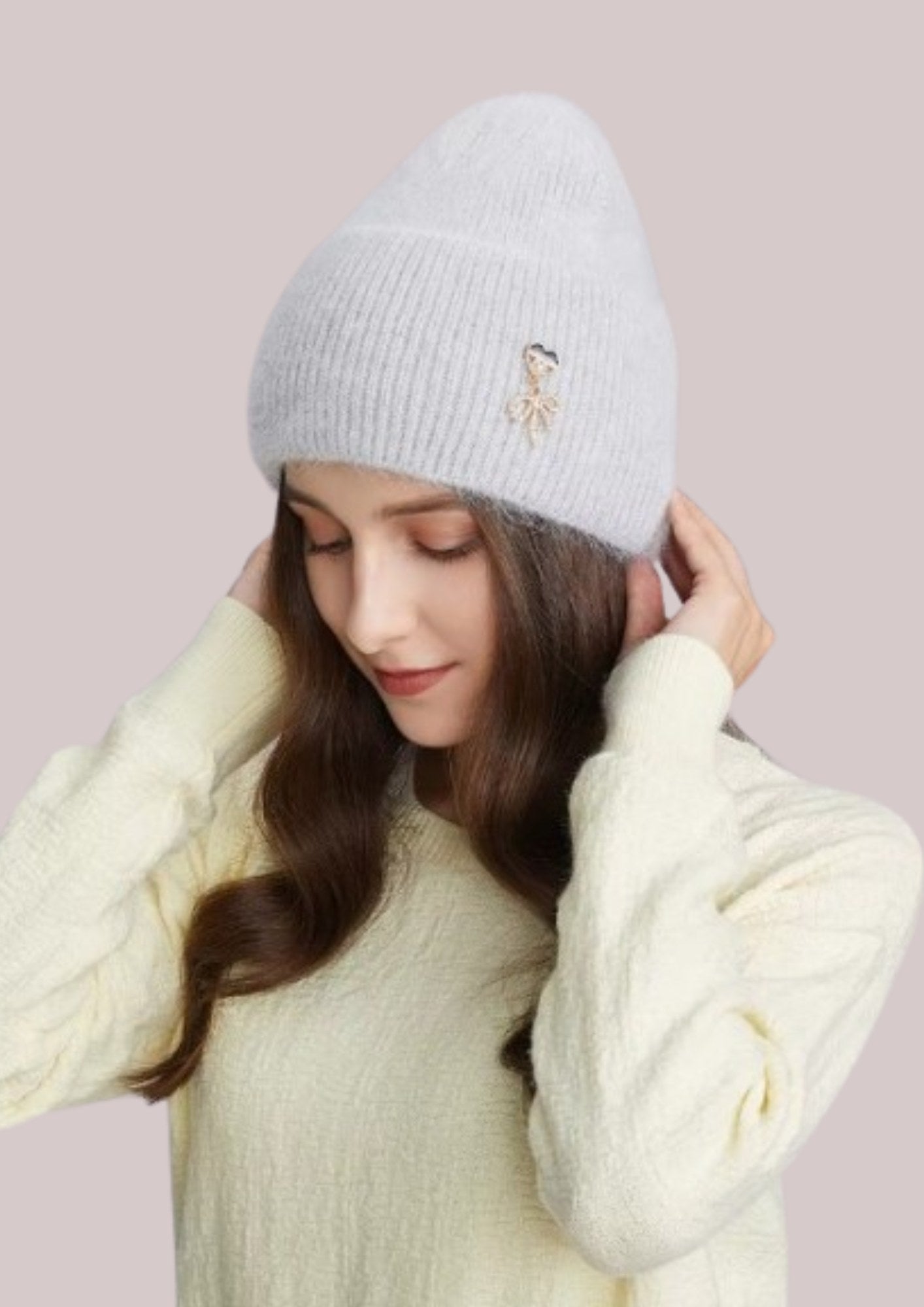 Bonnet Ski Fantaisie chic gris | Cap-Chapeau