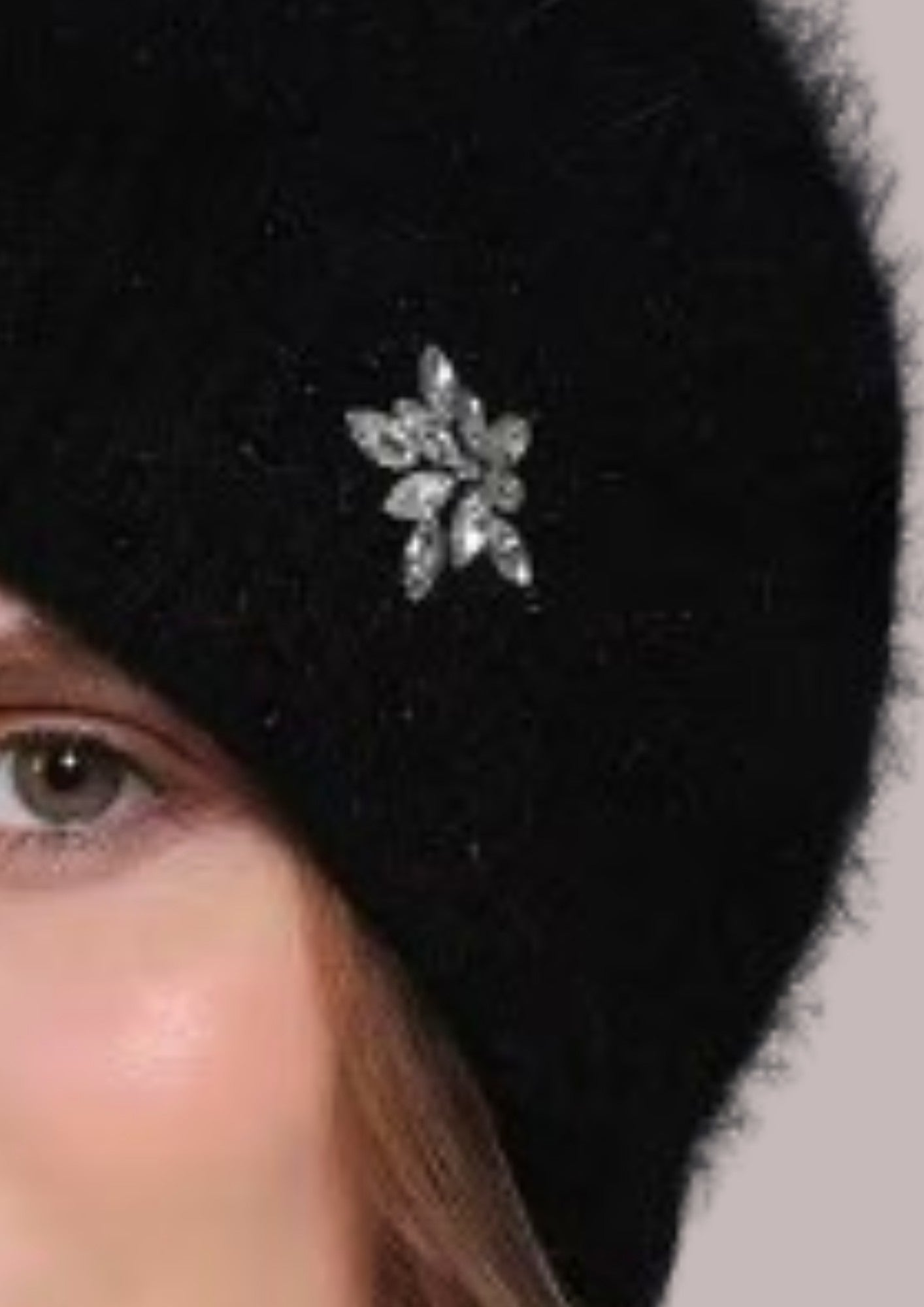 Bonnet en laine noire chic femme  | Cap-Chapeau