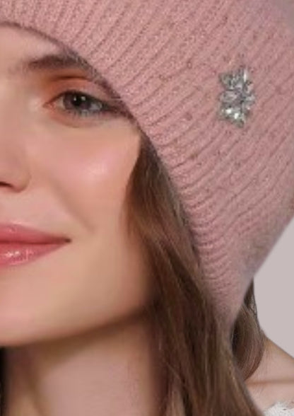 Bonnet rose beau doux et chaud  | Cap-Chapeau