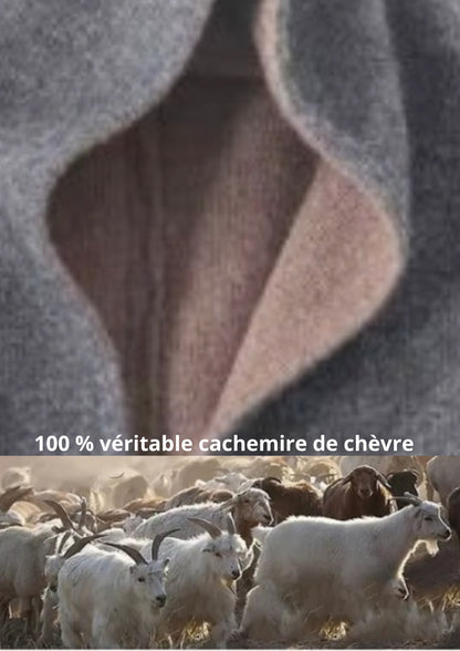 Cagoule capuche femme amovible gris intérieur beige | Cap-Chapeau