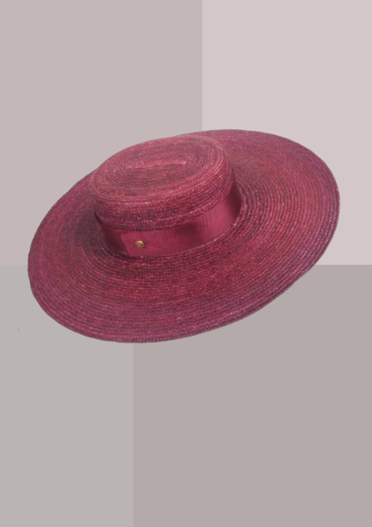 Chapeau andalou femme prune en paille tressée, authentique chapeau élégant pour femme | Cap-Chapeau