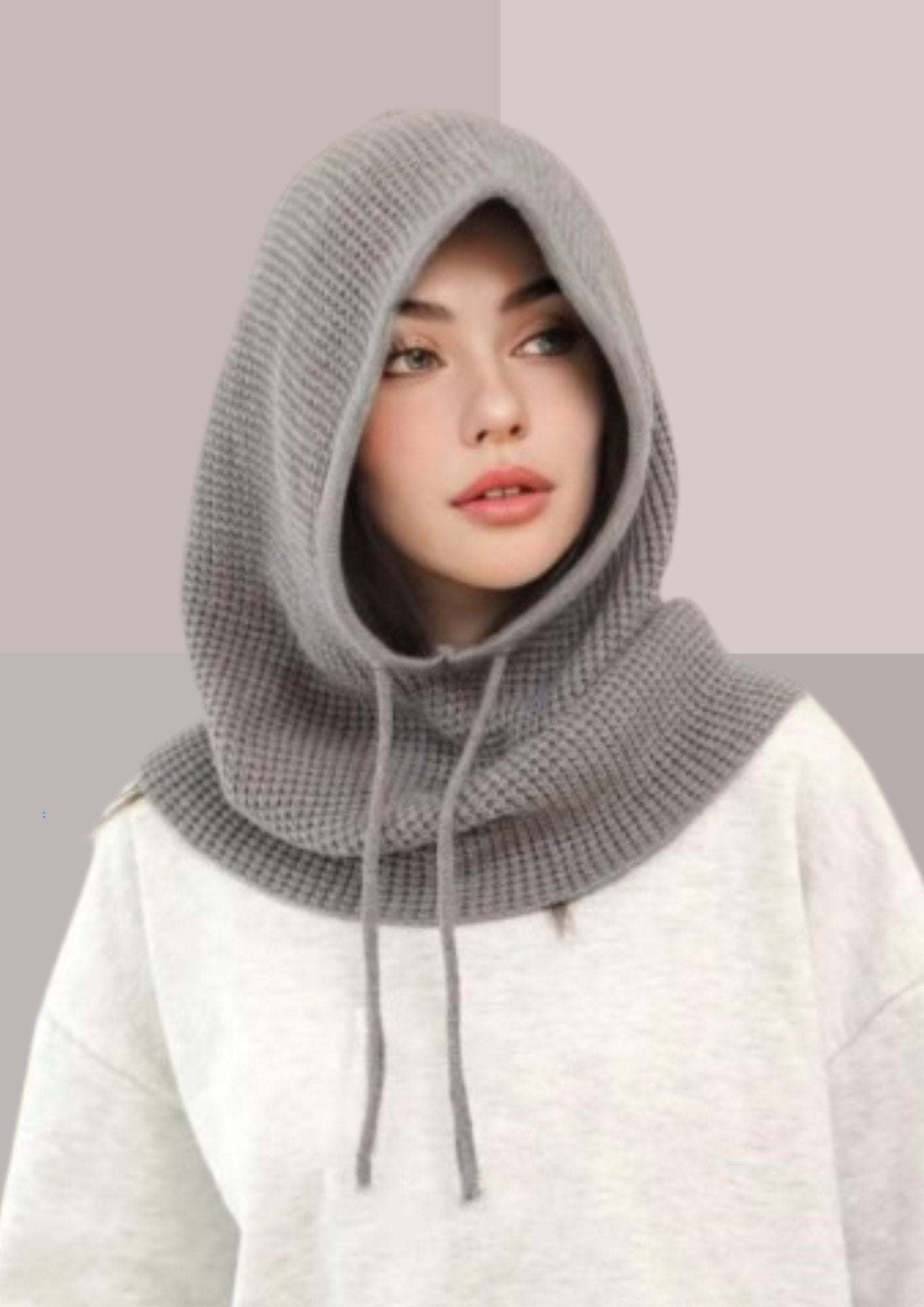 Capuche amovible seule en gris | Cap-Chapeau