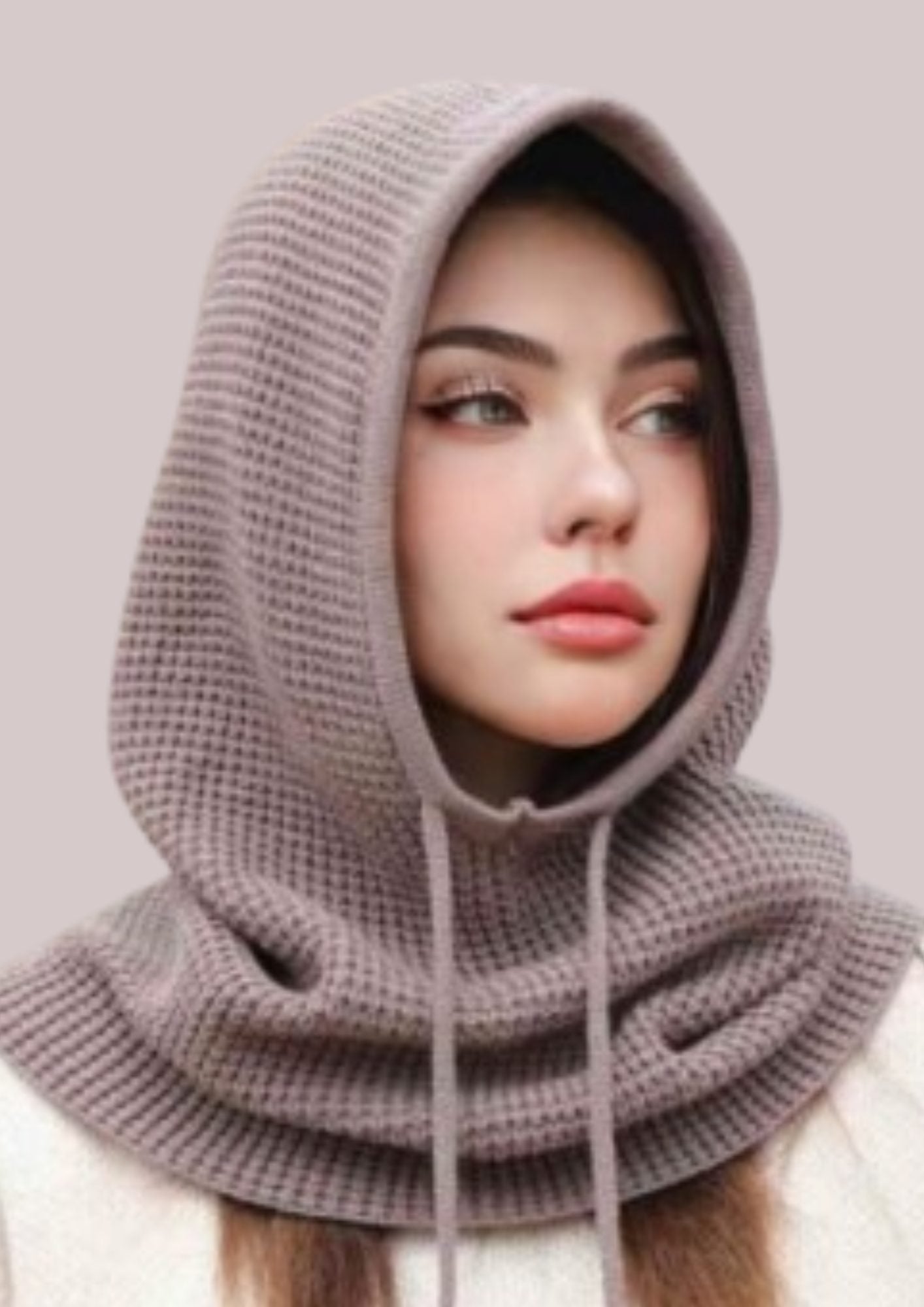 Capuche amovible seule gris beige | Cap-Chapeau