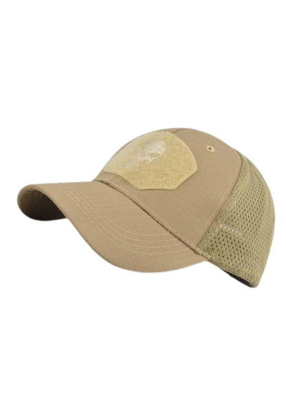 Casquette Trucker Beige Skull  | Cap-Chapeau 