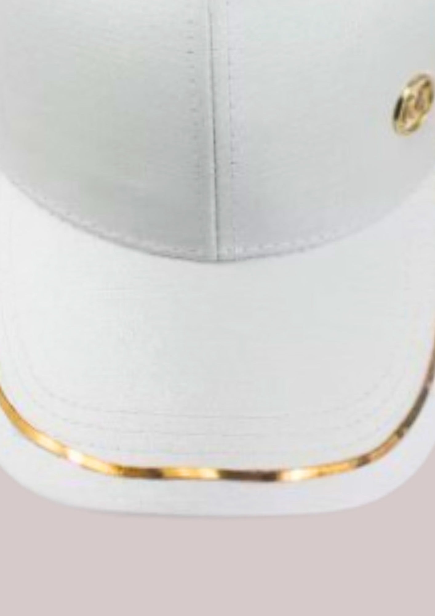 Casquette femme chic été - blanc  liseré or | Cap-Chapeau