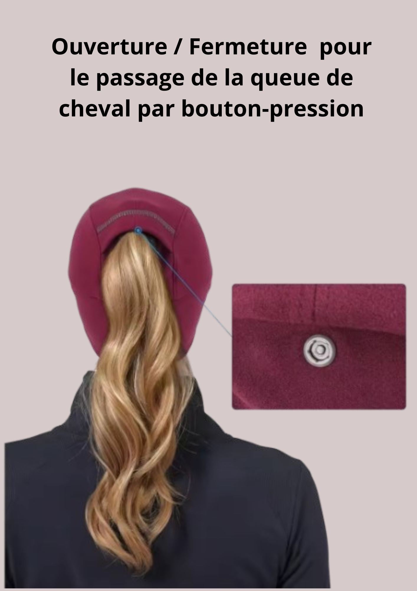 Casquette running queue de cheval hiver bordeaux | Cap-Chapeau