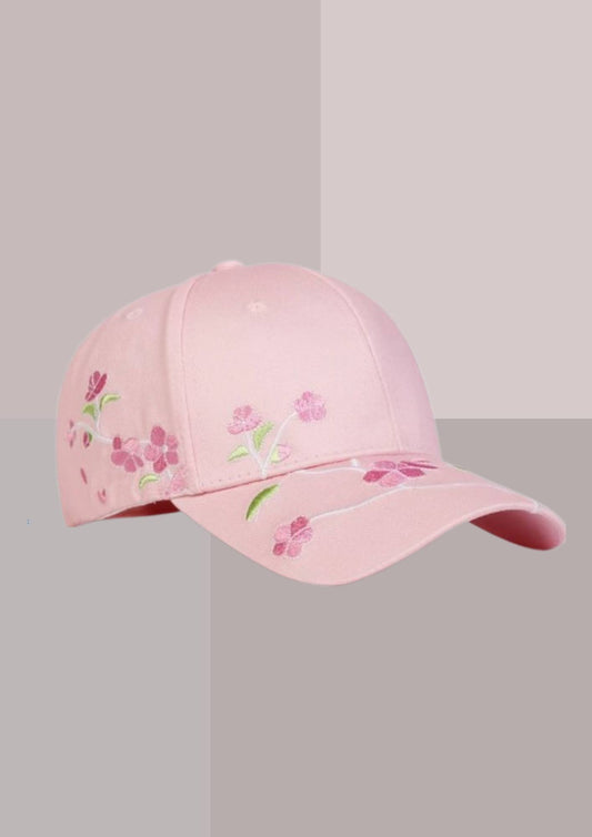 Casquette fleur - rose | Cap-Chapeau