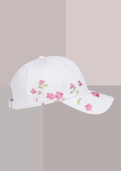 Casquette fleur - blanc | Cap-Chapeau