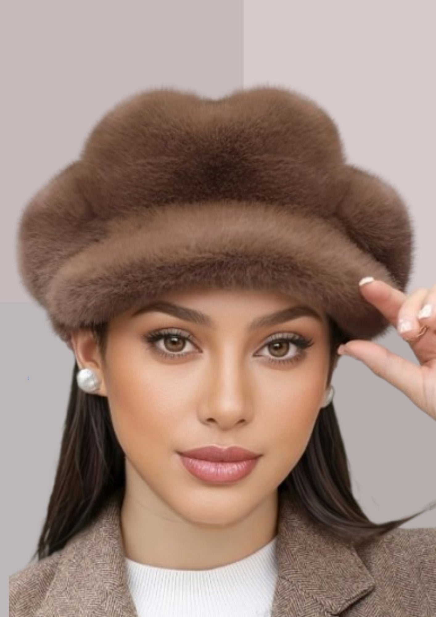 Casquette fourrure marron | Cap-Chapeau