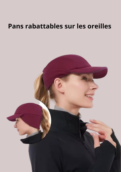 Casquette course a pied  cache oreilles | Cap-Chapeau