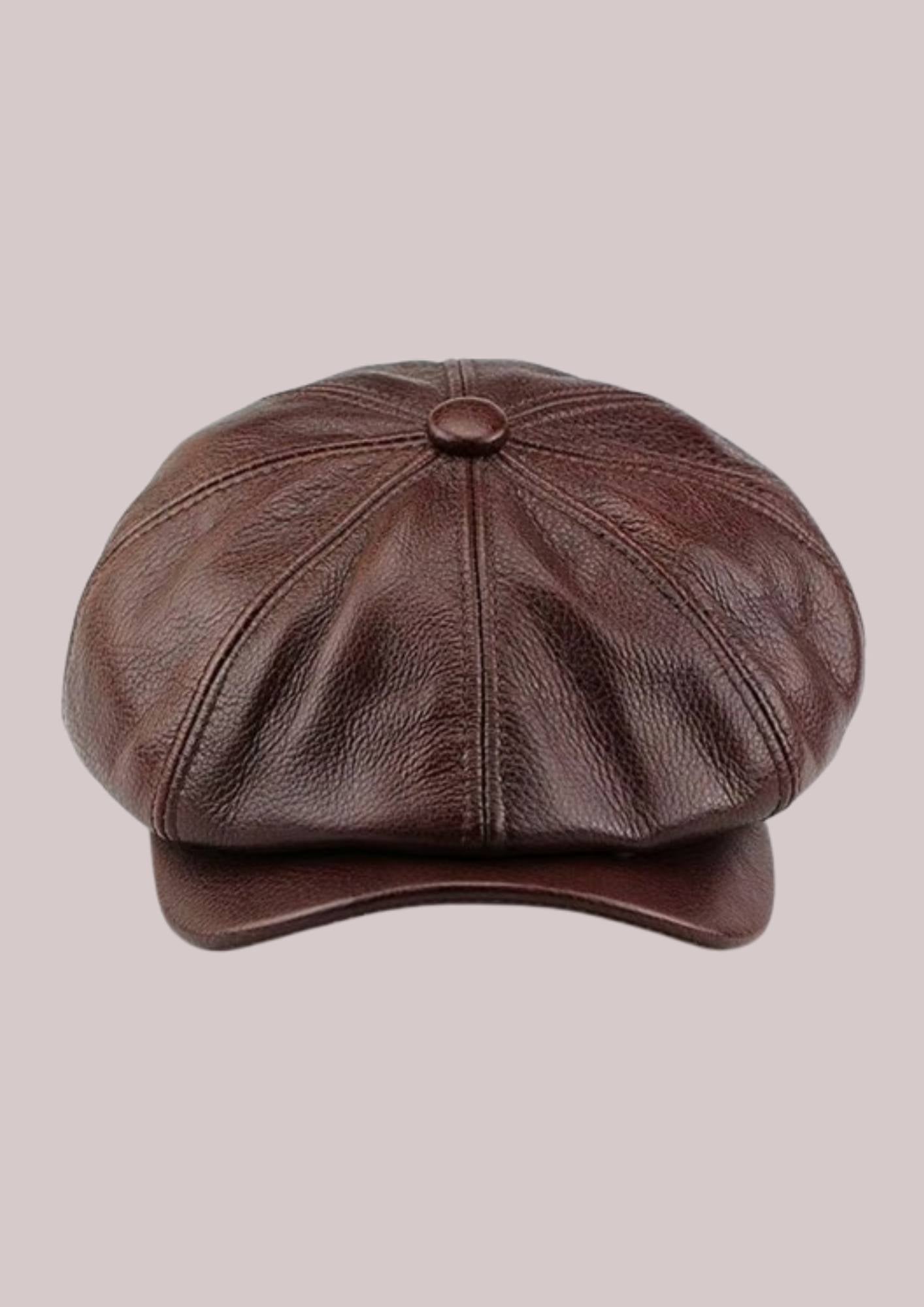 Casquette gavroche homme en cuir | Cap-Chapeau