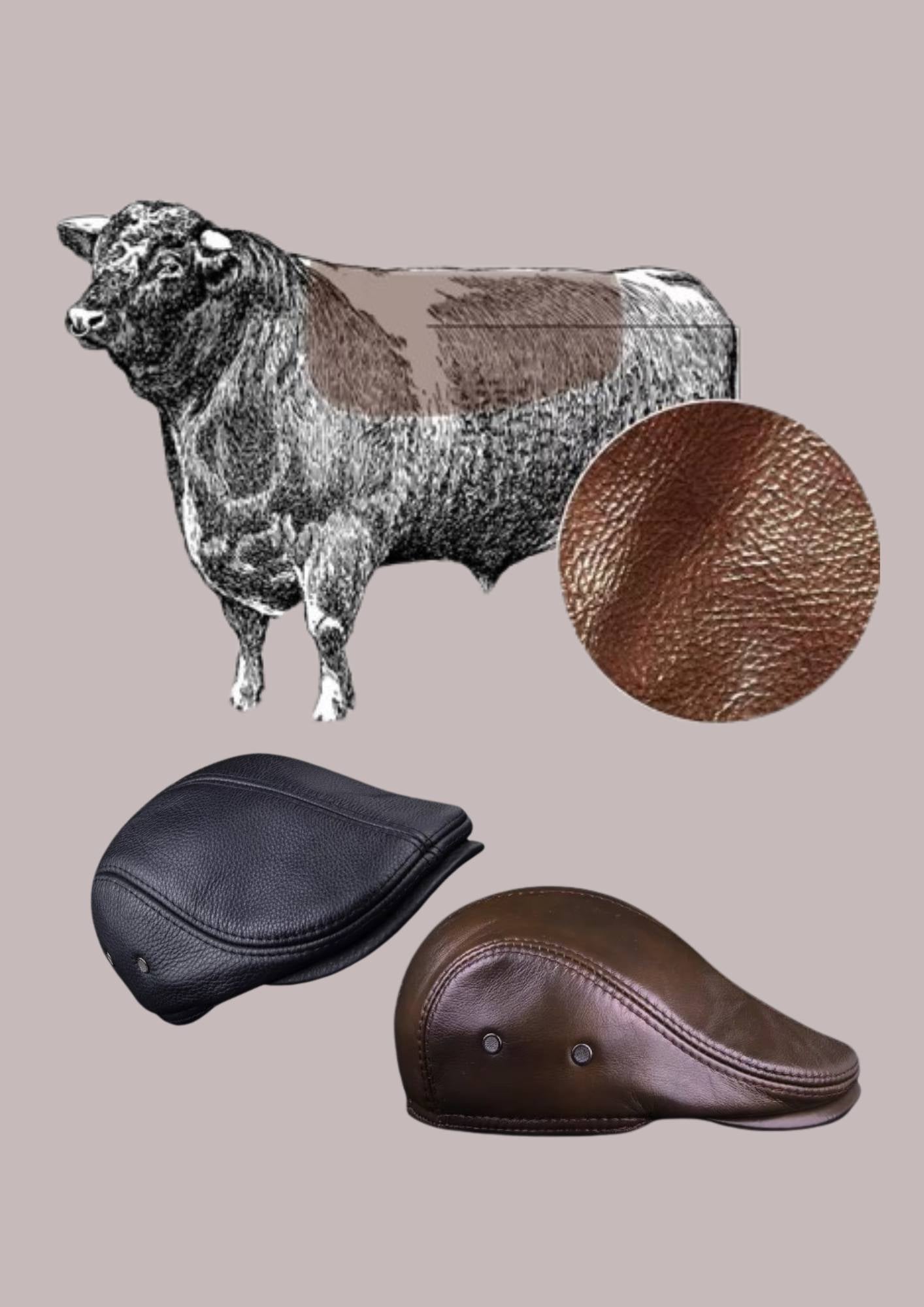 Casquette bec de canard vrai cuir | Cap-Chapeau