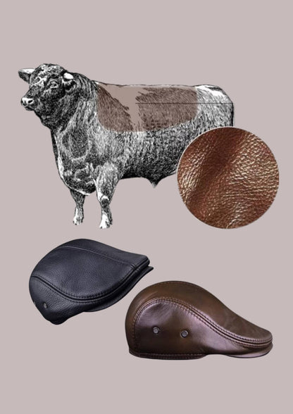 Casquette bec de canard vrai cuir | Cap-Chapeau