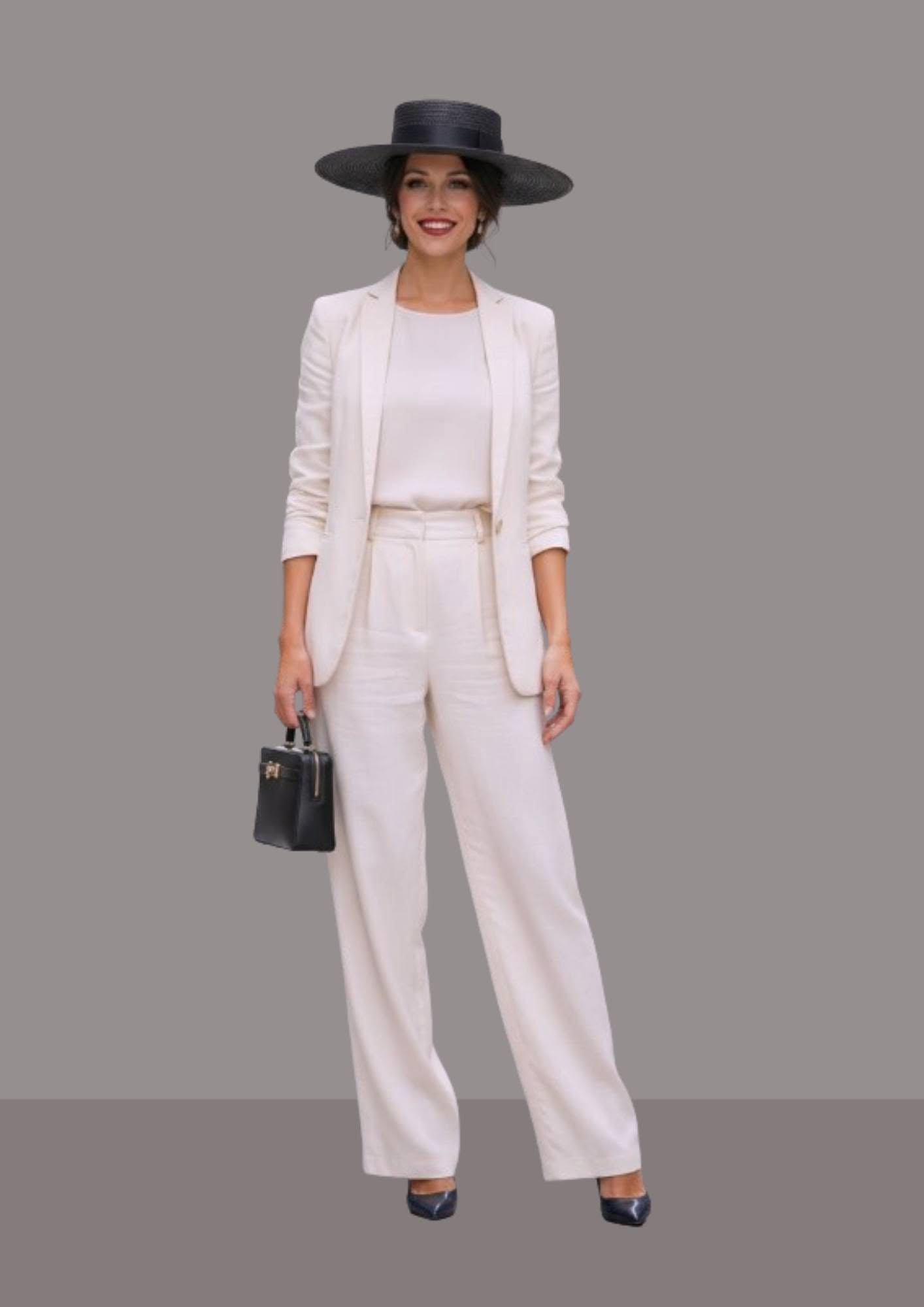 En pied avec pantalon de ville

Chapeau andalou femme vert céladon porté avec un pantalon de ville chic blanc  | Cap-Chapeau