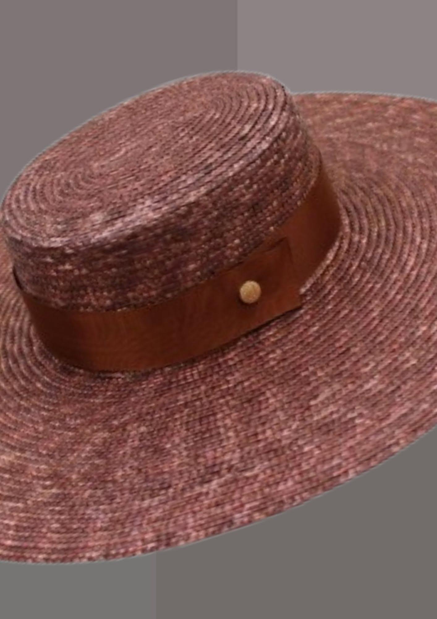 Détail du tressage en paille et du ruban du chapeau andalou femme Chocolat | Cap-Chapeau