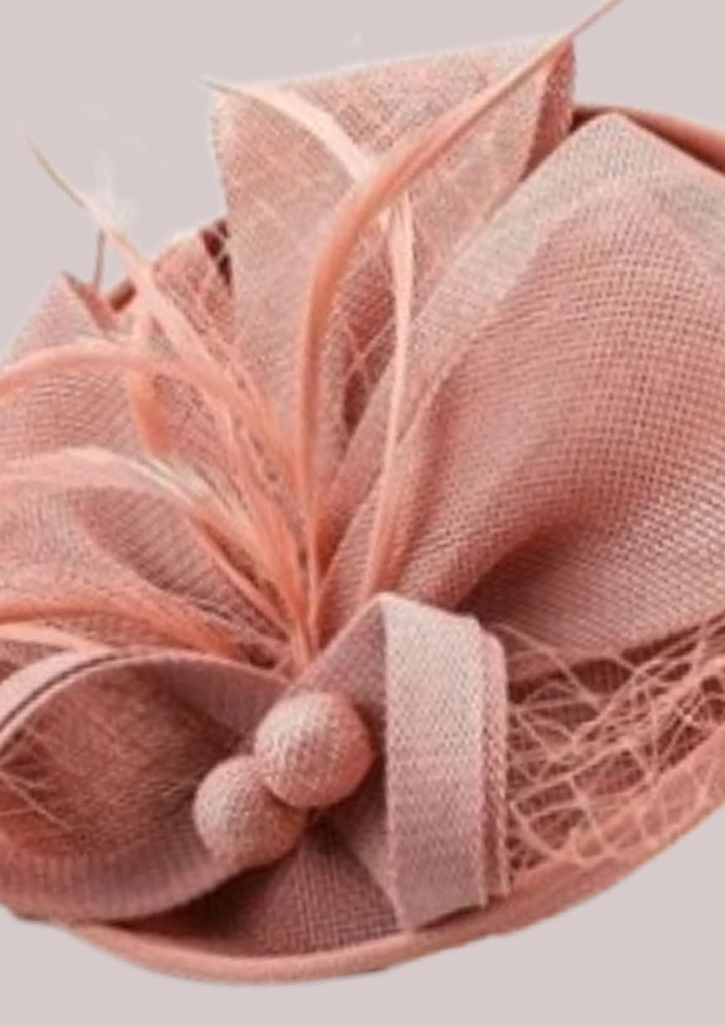 Chapeau bibi femme rose thé - détail | Cap-Chapeau