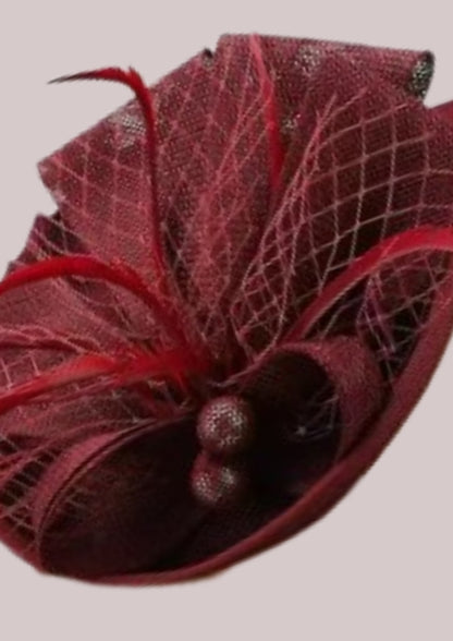 Chapeau bibi femme rouge bordeau - détail | Cap-Chapeau