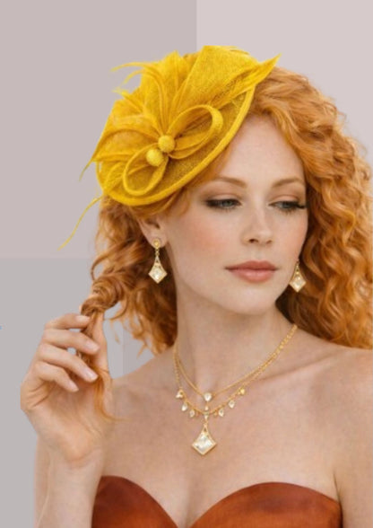 Chapeau bibi femme  jaune safran | Cap-Chapeau