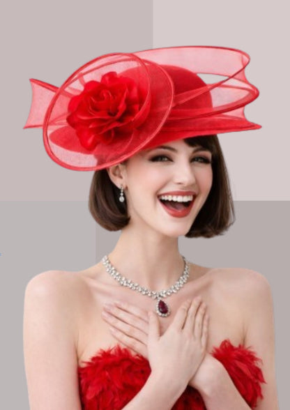 Chapeau cérémonie rouge | Cap-Chapeau