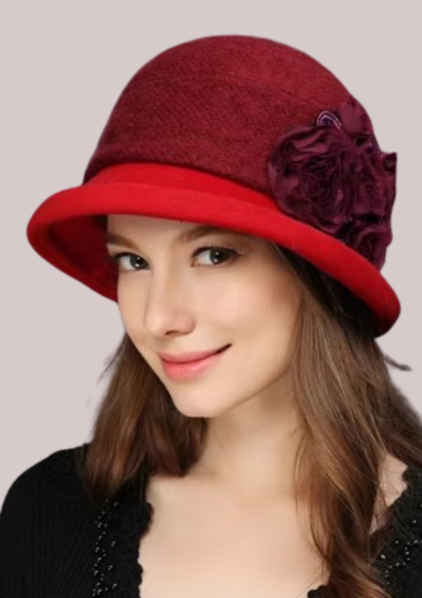 Chapeau Charleston 1920 rouge  | Cap-Chapeau