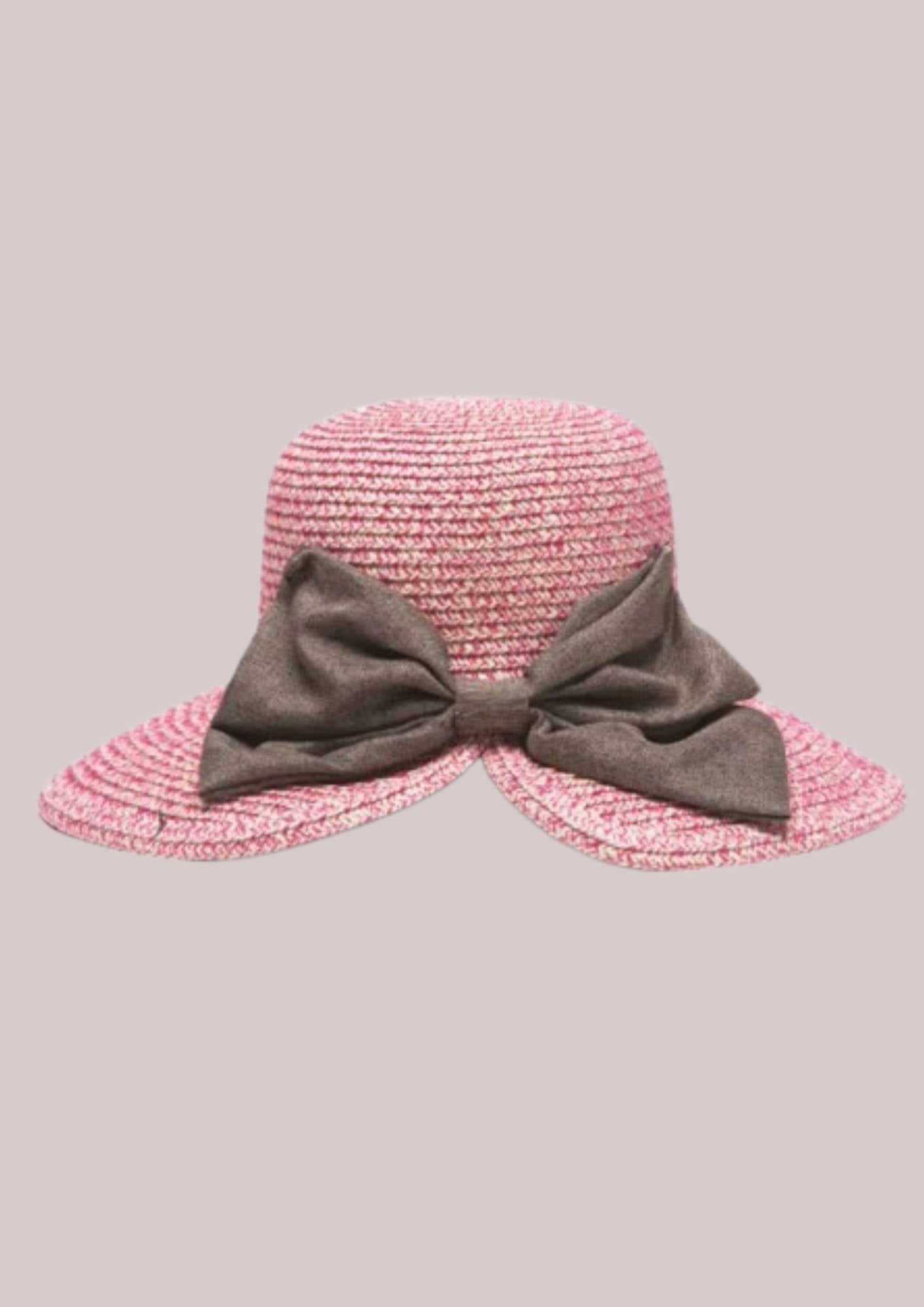 Chapeau en paille femme bohême rose | Cap-Chapeau