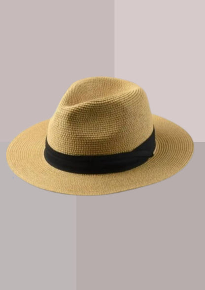 Chapeau de paille pour homme camel | Cap-chapeau