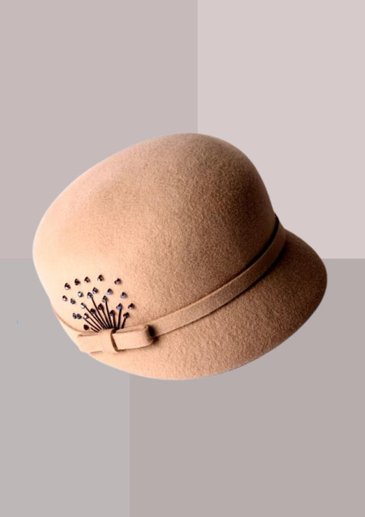 Chapeau en feutre femme beige | Cap-Chapeau