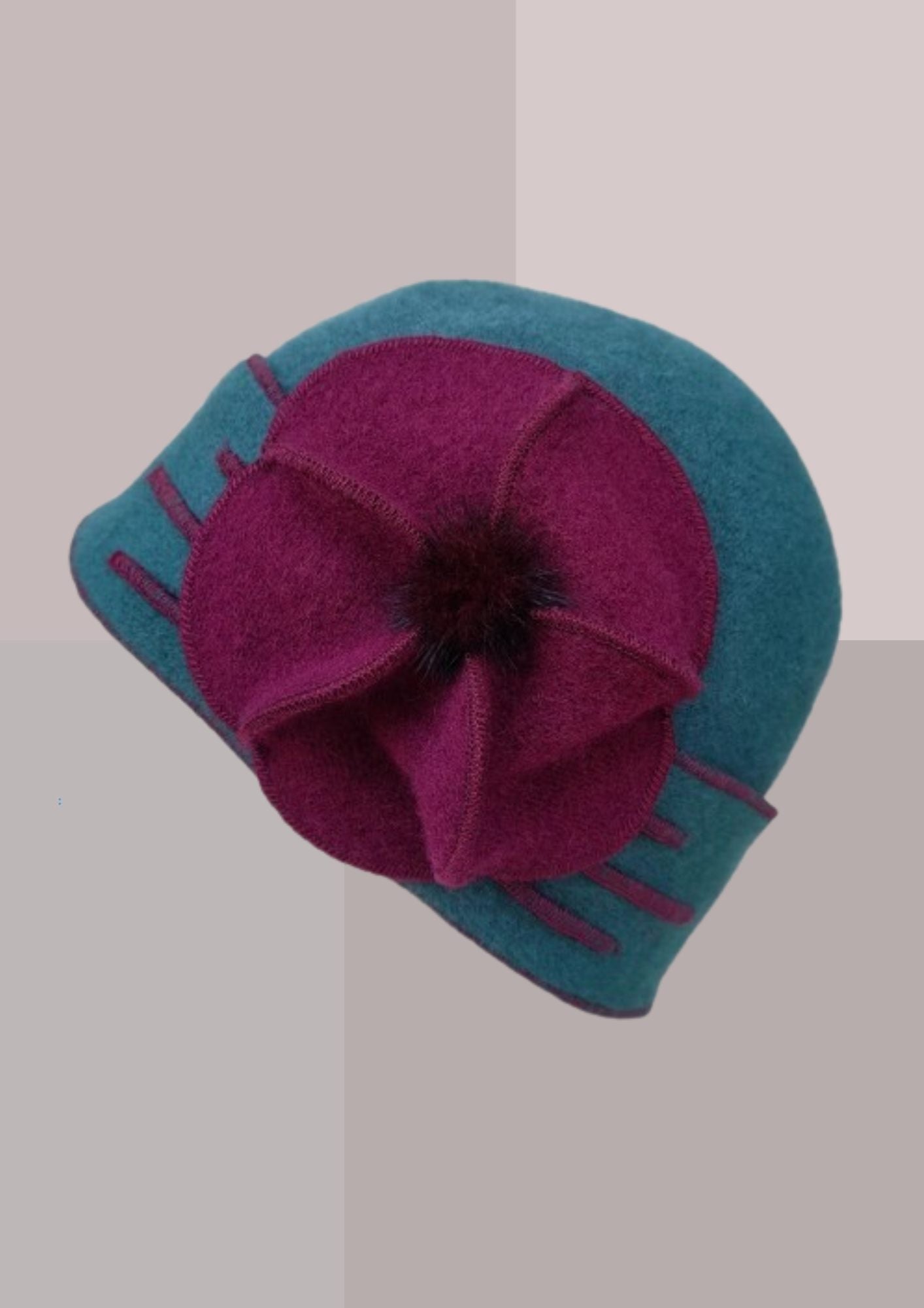 Chapeau en feutre pour femmes - bleu et violet | Cap-Chapeau