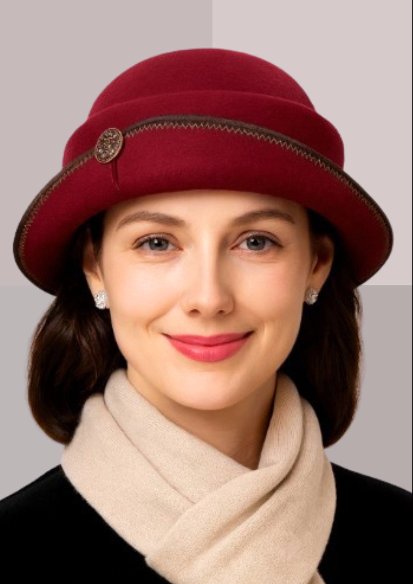 Chapeau en laine pour femme - rouge | Cap-Chapeau