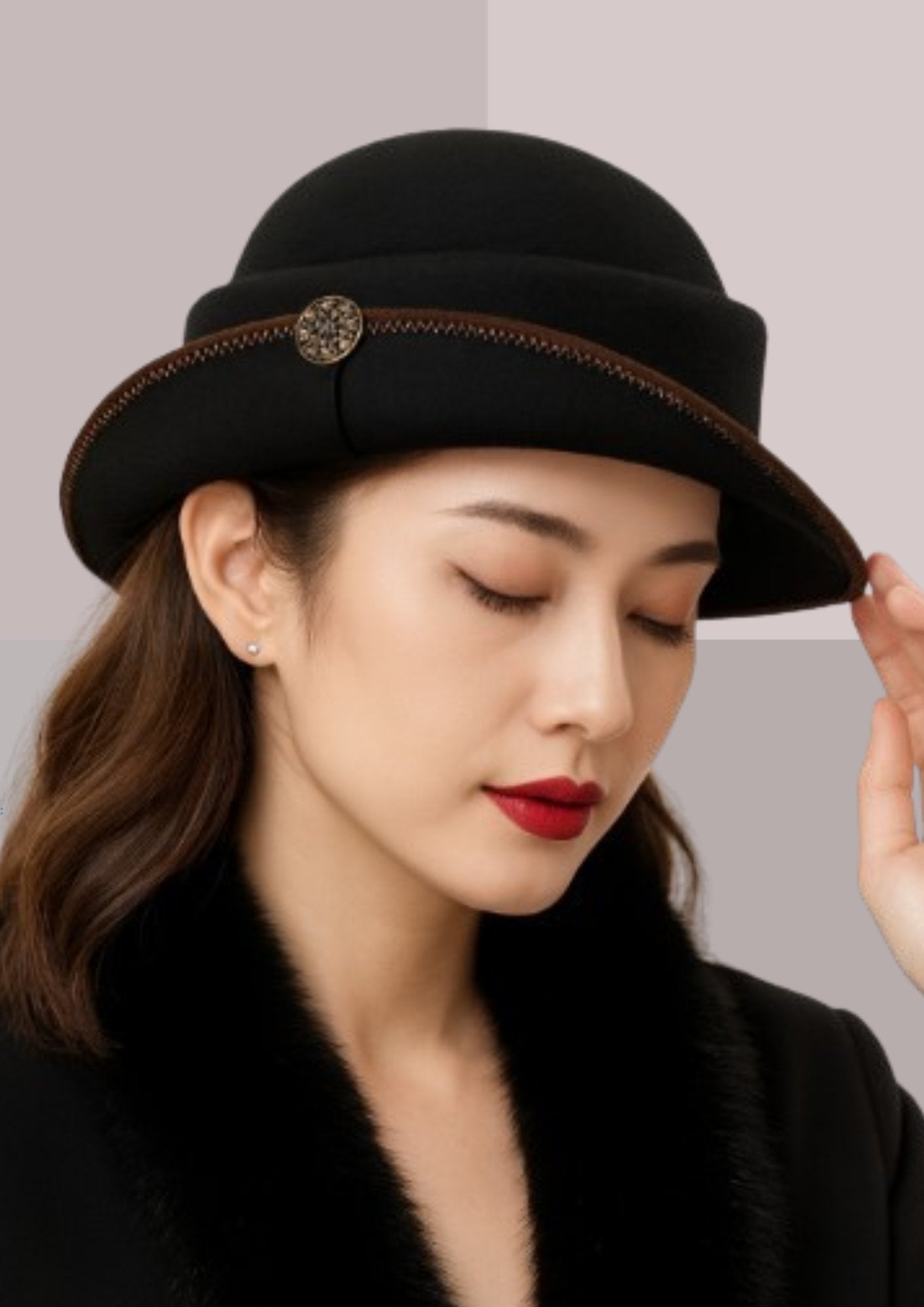 Chapeau en laine femme noir | Cap-Chapeau