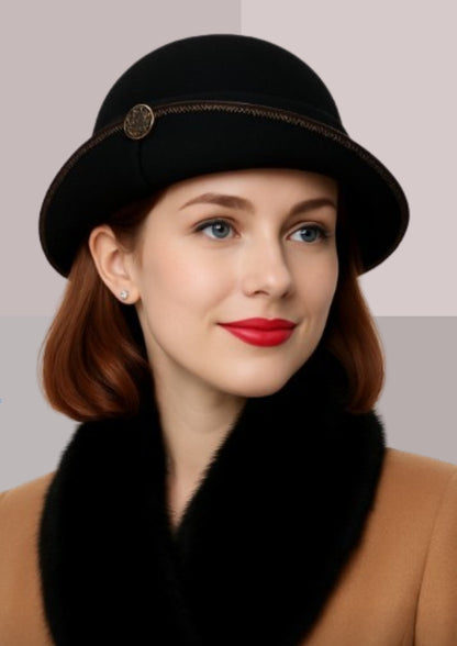 Chapeau en laine femme - noir | Cap-Chapeau
