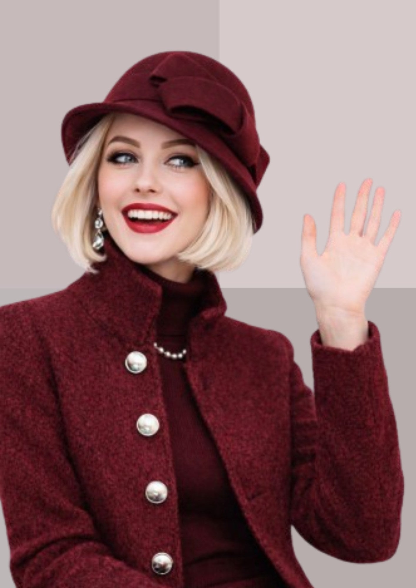 CHAPEAU FEMME - LIE DE VIN