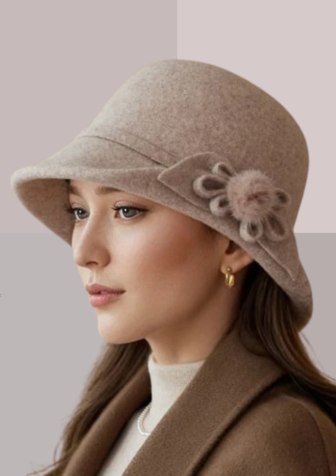 Chapeau femme cloche beige clair | Cap-Chapeau
