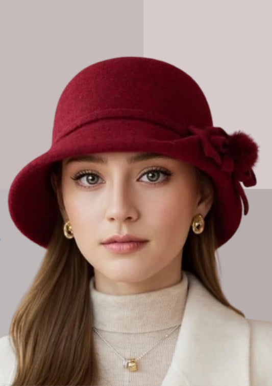 Chapeau femme cloche rouge | Cap-Chapeau