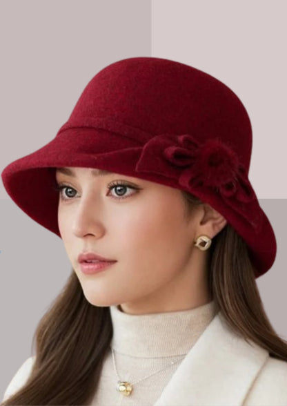 Chapeau femme cloche bordeaux | Cap-Chapeau