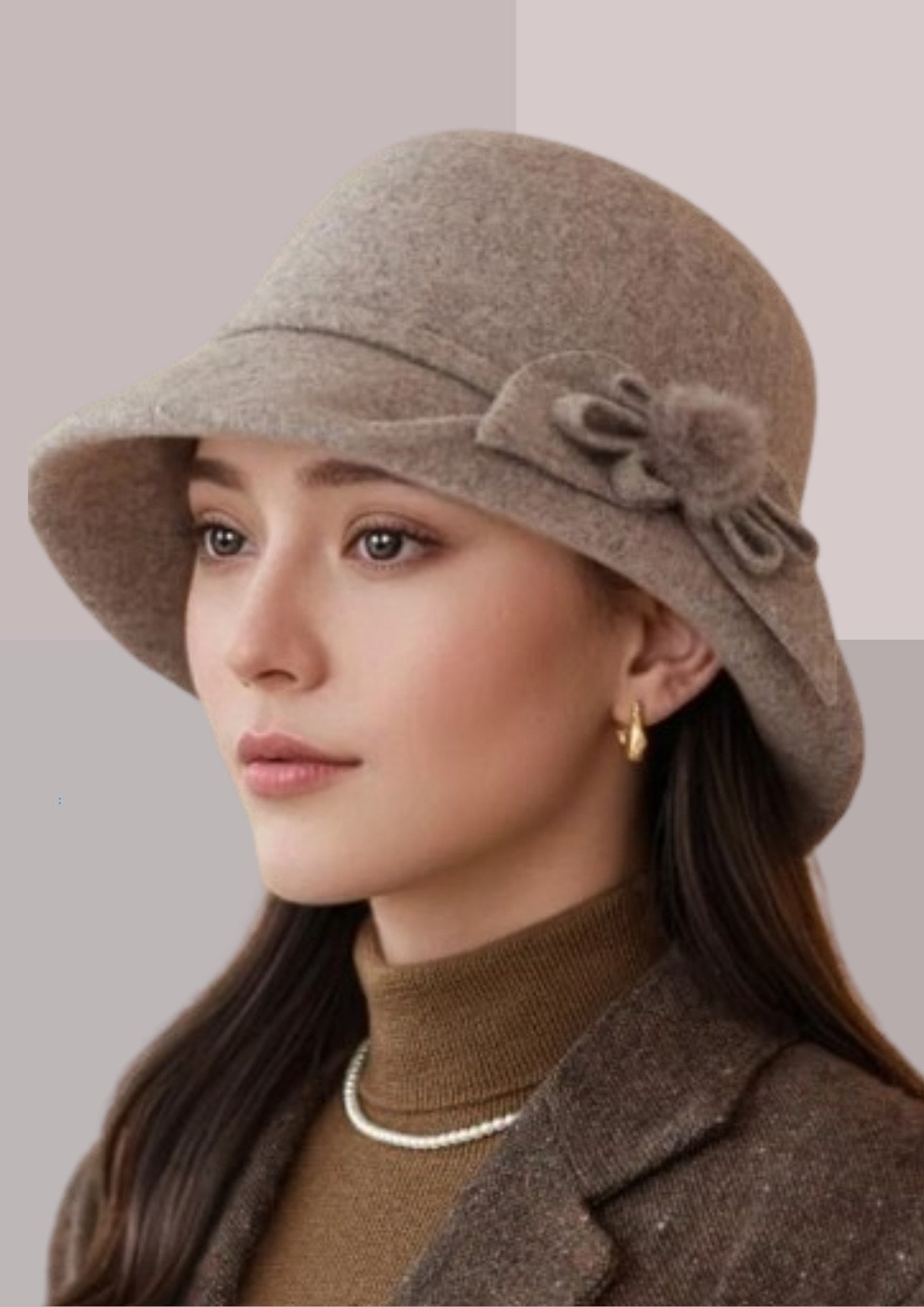 Chapeau Femme cloche chic beige | Cap-Chapeau